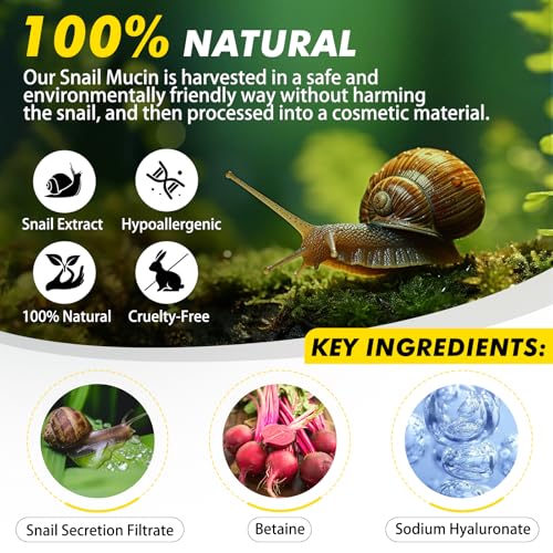 Snail Mucin 92% Repair Serum Cream - Face Moisturizer Hydrating Anti Age Firming Wrinkle Reduction Daily Repair Snail Mucin Face Cream for Dry & Sensitive Skin, All Skin Types-100 g/3.52 oz