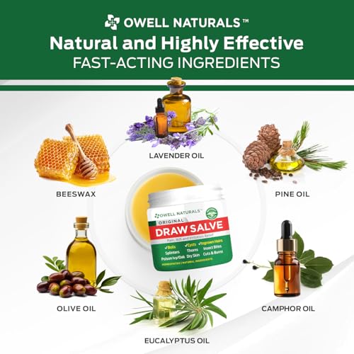 Owell Naturals Drawing Salve Ointment for Boils & Cystic Acne