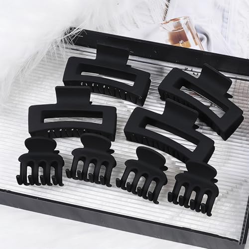 8 Pcs Medium & Small Hair Clips Set for Women - Durable Claw Clips