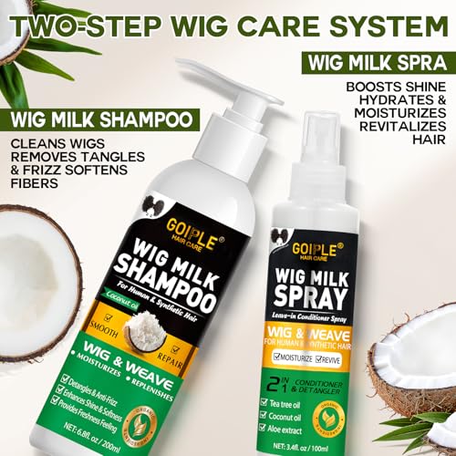 Wig Care Kit with Stands, Combs & Revitalizing Shampoo