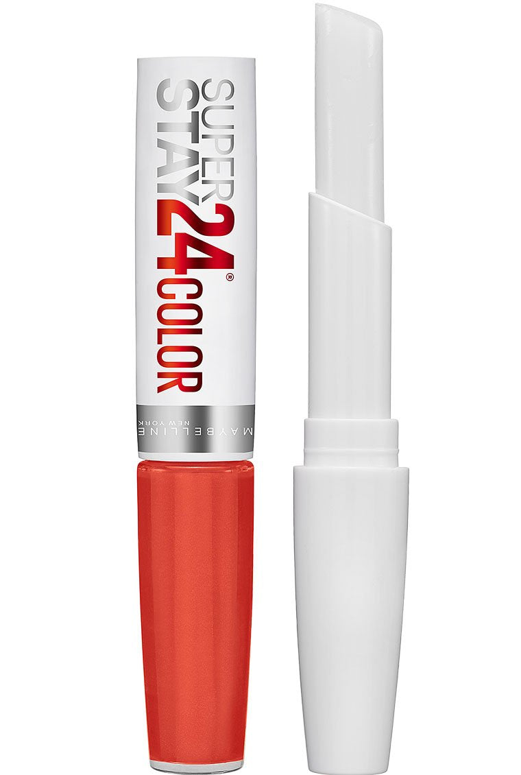 Maybelline New York Superstay 24, 2-step Lipcolor, Non-Stop Orange