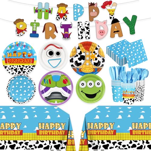 171-Piece Toy Birthday Party Supplies Set for 24 Guests