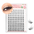 DIY Lash Clusters, Individual Lashes Extensions Wispy Cluster Lashes 8-16mm Mix Lengths C Curl 0.07mm Thickness Eyelash Clusters Home Use False Eyelashes Apply Under Your Lashes