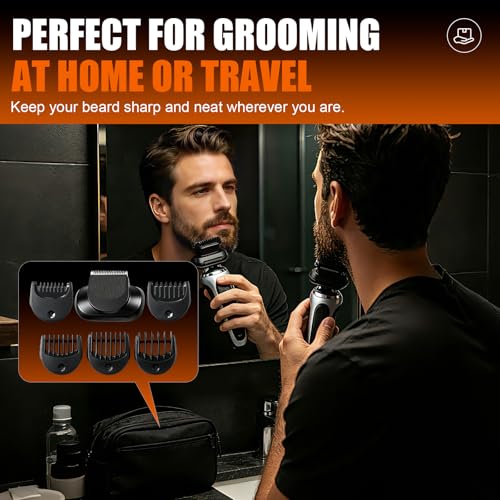 Beard Trimmer Head Attachment for Braun Series 5/6/7 with 5 Guide Combs