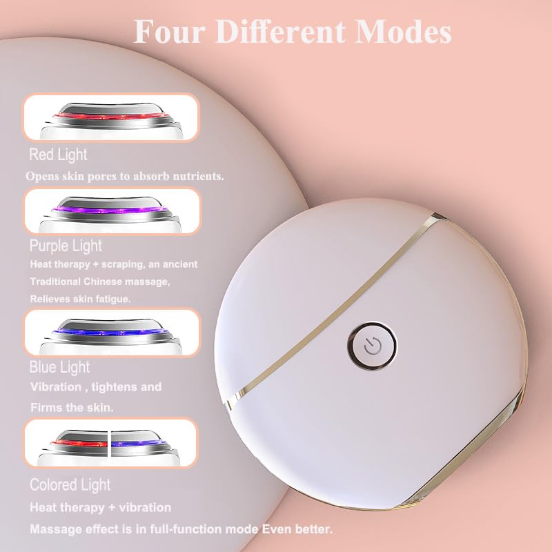 Electric Gua Sha Facial Massager with Red Light Therapy