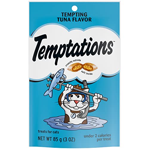 Temptations Classic Crunchy and Soft Cat Treats Tempting Tuna Flavor, 30 oz. Tub