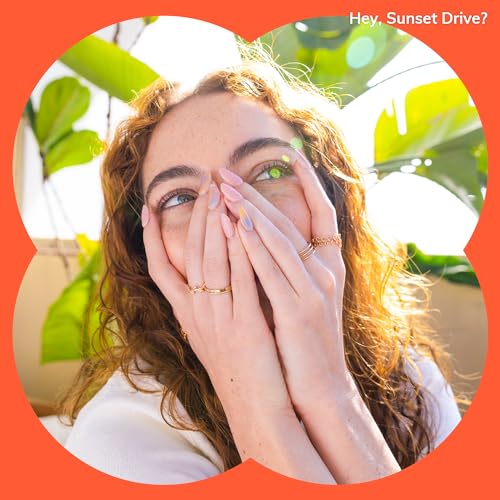 Heyhae Essentials Bundle - Semi Cured Gel Nail Strips (Hey, Sunset Drive?) + Got To Go Remover [2 Pack]