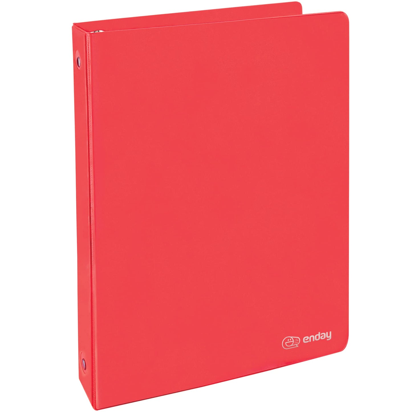 1 Inch 3 Ring Binder 1” Binder Red Clear View Cover with 2 Inside Pockets, Colored School Supplies Office and Home Binders – by Enday