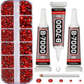 6500 Red Flatback Rhinestones Kit with B7000 Glue