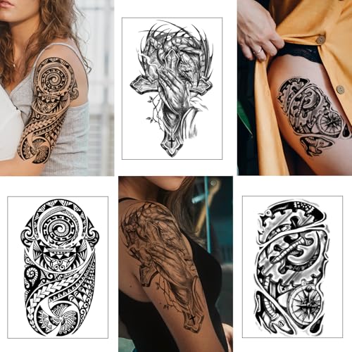 Temporary Tattoo Stickers - 36 Sheets Waterproof Fake Tattoos