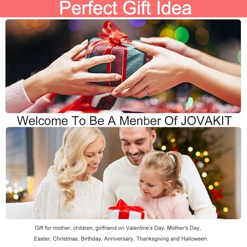 JOVAKIT Alphabet Floral Makeup Bag for Women & Girls