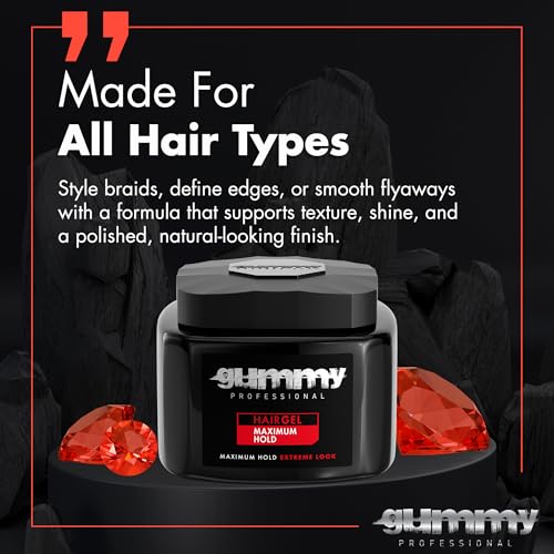 Gummy Professional Hair Gel – Strong Hold Styling Gel, 700ml