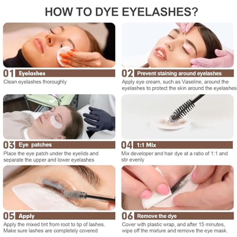 Lash Color Kit, Professional Color for Fuller, Thicker Lashes and Brows, Instant Eyelash & Eyebrow Color Kit, Lasts 4-6 Weeks, Safe & Easy DIY for Salon-Quality Results at Home (Black)