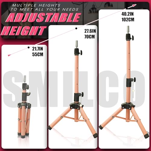 Smilco Adjustable Mannequin Head Stand Tripod, 21-40 Inch