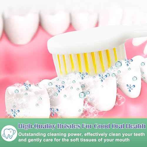 120 Pcs Toothbrush Bulk Disposable, Travel Toothbrushes Pack, Soft Bristle Individually Wrapped and Good Cleaning for Kids, Adult and The Elderly. Suitable for Hotel, Travel, Home, Donated