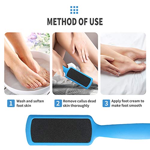 Double-Sided Foot File Callus Remover - 3 Pack Pedicure Feet Rasp