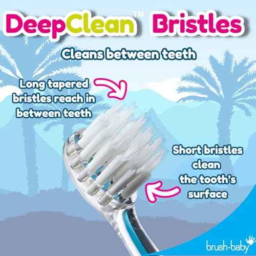 brush-baby - KidzSonic Dinosaur Kids Electric Toothbrush for Ages?3+ with Disco LED Lights, Gentle Sonic Vibrations, 2-Minute Smart Timer & 30?Second Pulse Reminders ? AAA Battery Included