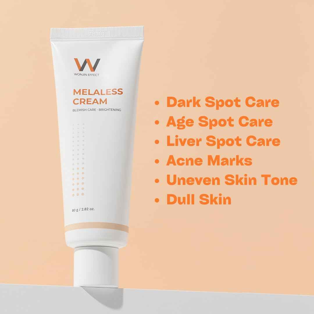 Wonjin Effect MELALESS CREAM 2.82 fl Oz, Facial Moisturizer, Dark Spot care, Dull Skin, Skin Radiance, Niacinamide, Vitamin C, Glutathione, Kbeauty