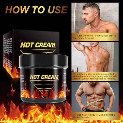 FANSHI Hot Sweat Cream ? Natural Workout Enhancer for Muscle Warm-Up & Skin Tightening ? Supports Sweat & Circulation ? for Women & Men ? Belly, Thighs, Arms, 4fl.oz