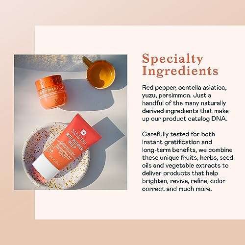 Erborian Red Pepper Pulp Hydrating & Energizing Gel - Facial Moisturizer for Brightened, Refreshed & Plumped Skin - Radiance Boosting Moisturizing Cream - Korean Skin Therapy