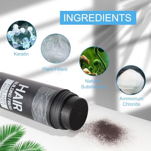 Hair Building Fibers with Spray Applicator for Thinning Hair