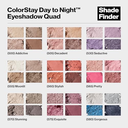 Revlon ColorStay Eyeshadow Palette 555 Moonlit, 24-Hour Wear