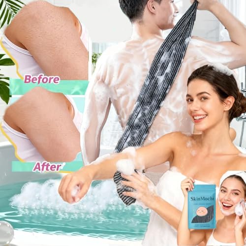 Exfoliating Shower Towel, Extra Long Rip-Resistant Body Back Scrubber, Deep Cleansing Skin-Friendly Exfoliating Washcloth for Men and Women (1 PCS)