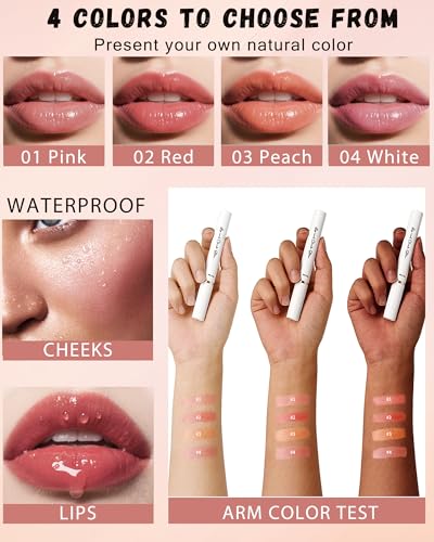 PH Color Changing Lipstick & Cheek Gloss - Long Lasting Hydration