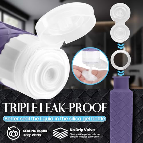 Silevoler TSA Approved Travel Bottles 3oz - Leak Proof Silicone