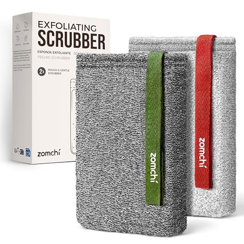 ZOMCHI 2-Pack Body Scrubber with Dual Exfoliating Textures