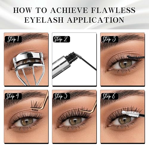 VEYESBEAUTY Waterproof 2-in-1 Lash Bond & Seal Glue for Cluster Eyelashes 7ml+7ml