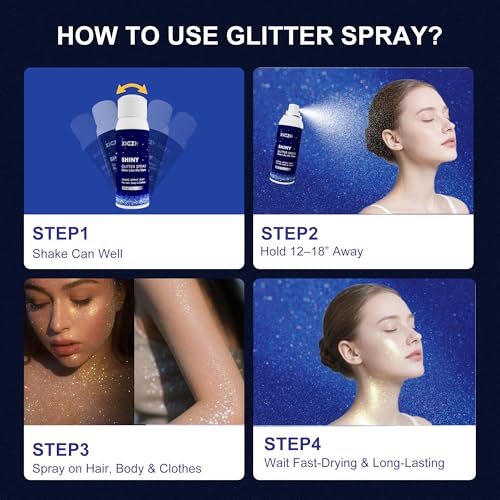 Holographic Glitter Spray for Hair, Body & Clothes - 60ML