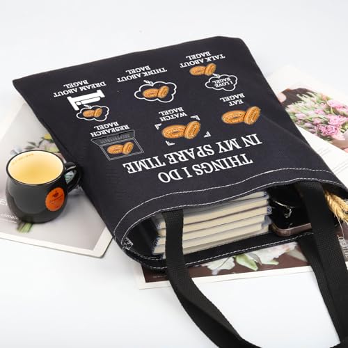 G2TUP Bagel Lover Tote Bag - Bagel Taster Gift for Bread Enthusiasts