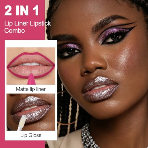 MAKI YIKA Hot Pink Lip Liner & Matte Liquid Lipstick Set