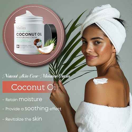 500 ML Coconut Oil Moisturizing Cream & Vitamin E., Coconut Oil for Skin, Crema De Coco Para La Piel. Face, Hands, Hair. Intense Hydration For Dry skin