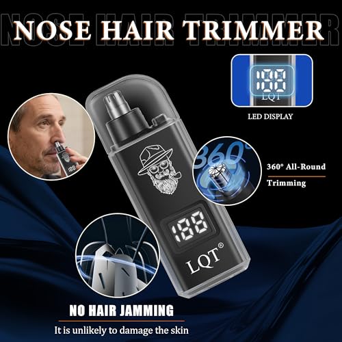 Hair Clippers for Men with LED Display, 4-Piece Cordless Grooming Kit with Hair Clipper, Beard Trimmer, Foil Shaver & Nose Trimmer, Complete Set for Home Barber