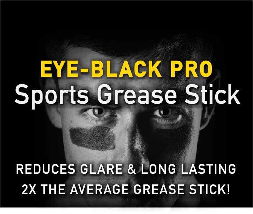 stwees Eye Black Pro Sports Grease Stick Set, reduce glare, Face Painting, anti glare (1 Pack)