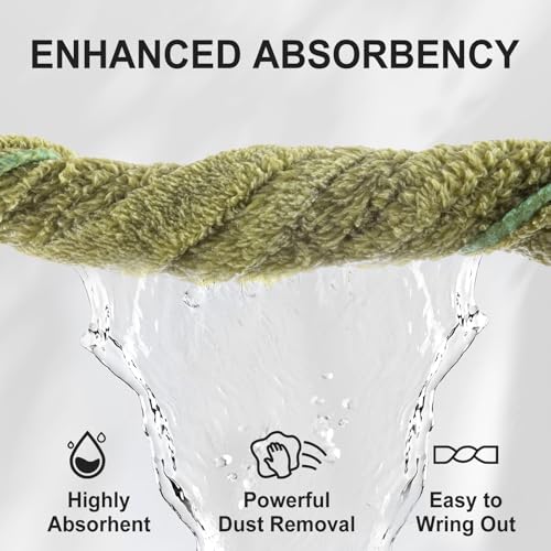 10 Pack Microfiber Washcloths 12x12 Inch, Super Absorbent