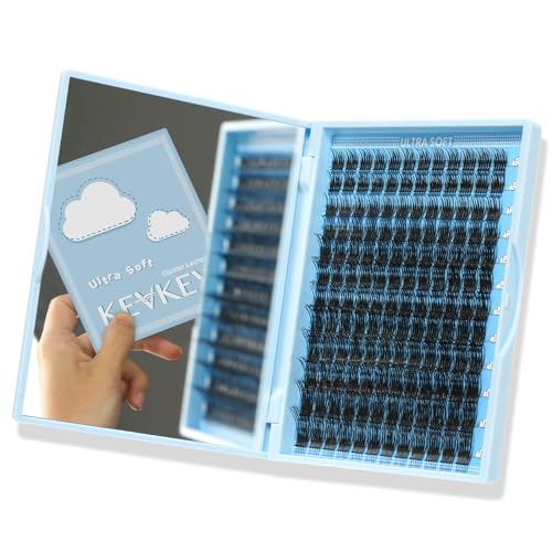 KevKev Flat Lash Clusters - 144 Pcs Wispy Eyelash Extensions