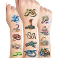 ANTING 168 Pieces Snake Temporary Tattoos,18 Sheets Snake Themed Tattoos Stickers Party Decoration Supplies Party favors for Kids Adults