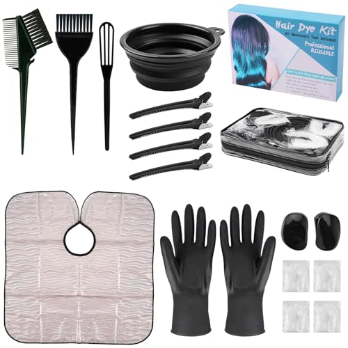 Xarchy 19-Piece Professional Hair Coloring Kit - Salon-Quality Hair Dye Tools Including Brush, Bowl for At-Home Use