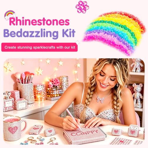 CCINPPY Bedazzler Kit with 30000 Flatback Rhinestones & Tools