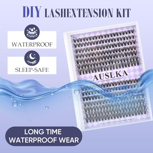 30D+40D Cluster Lashes Kit with Bond & Tweezers