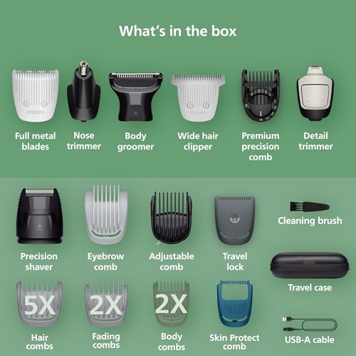 Philips Norelco All-in-One 9000 Trimmer 23-in-1 Face Hair Body Grooming