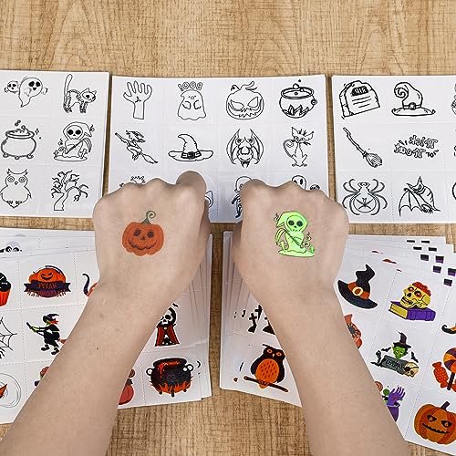 600pc Halloween Temporary Tattoos for Kids - Glow in the Dark