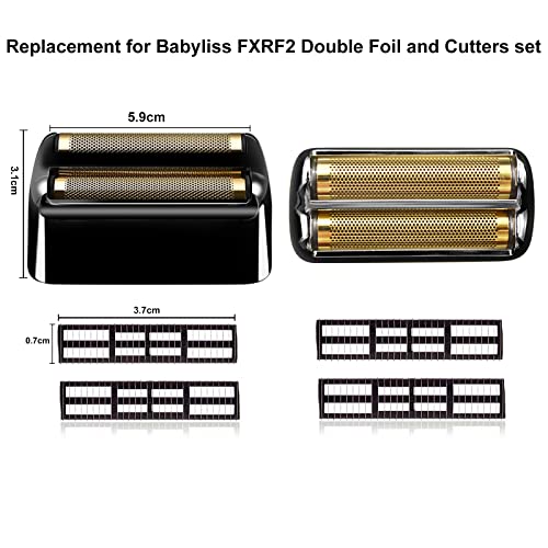 Black Replacement blades Foil and Cutters Compatible with BaBylissPRO Barberology FXFS2 Shaver foil Replacement Heads(1 pack £©