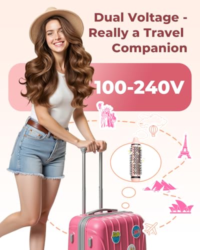 Bopcal 1.5" Dual Voltage Heated Round Brush - 6 Heat Settings