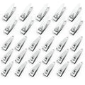 100 Pieces Nail Clippers Flat Toenail Clippers Stainless Steel Toenail Clippers Manicure Pedicure Sturdy Trimmer Set for Men and Women