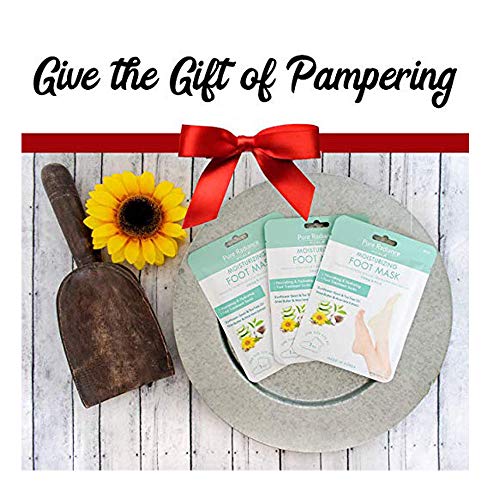 CALA Moisturizing Foot Mask Socks - Hydrating Booties with Shea Butter, 3 Pairs