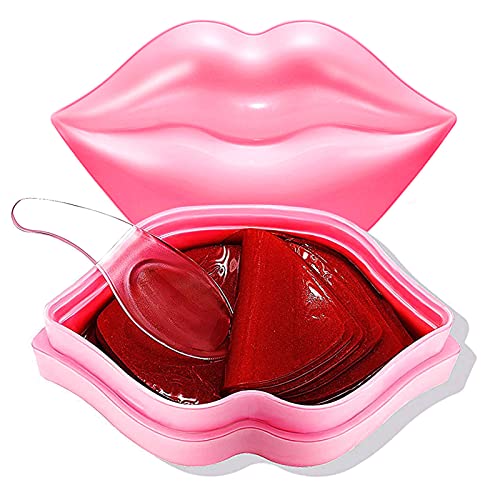 20Pcs Moisturizing/Plumping Lip Mask, Restores Moisture Mask for Dry Lips and Lines Overnight Care, Gel Treatment Masks ? (Pink)